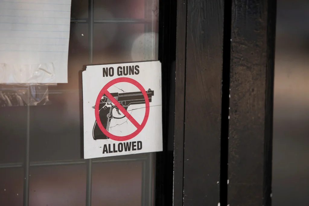 Gun Free Zone No Guns Allowed iStock